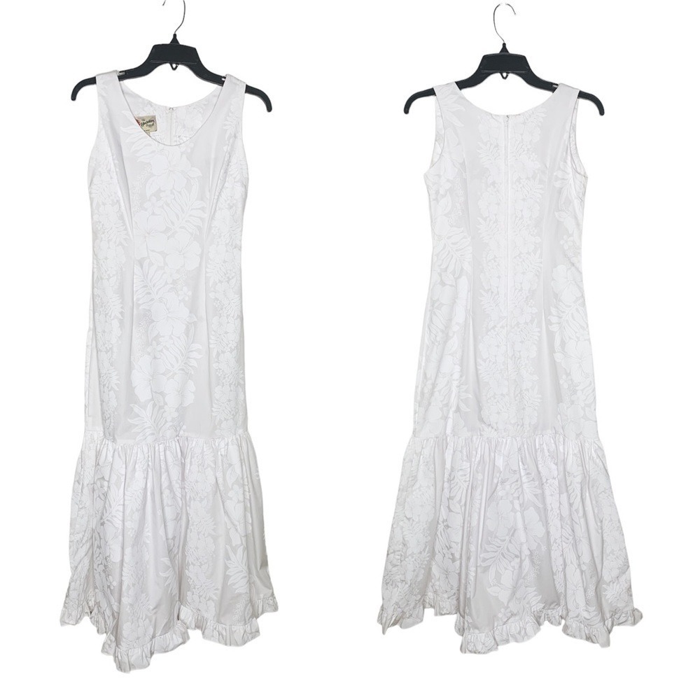 The Hawaiian Original Hilo Hattie White‎ Floral Sleeveless Maxi Dress - Picture 2 of 6